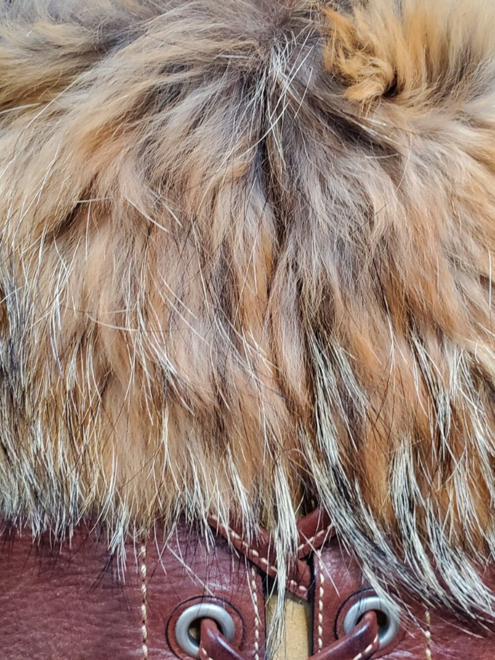 RARE Vintage 2004 Coach Limited Edition Coyote Fur & Laced Leather Hobo #1426 - Picture 4 of 16
